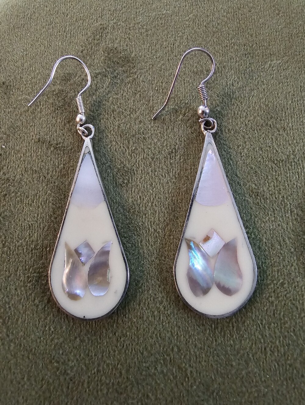 Vintage Alpaca Mexico Silver Earrings